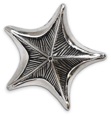 Starfish, gri, Cositor, cm 6.5