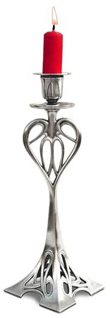 Candeliere  - Eiffel, grigio, Metallo (Peltro) / Britannia Metal, cm 28