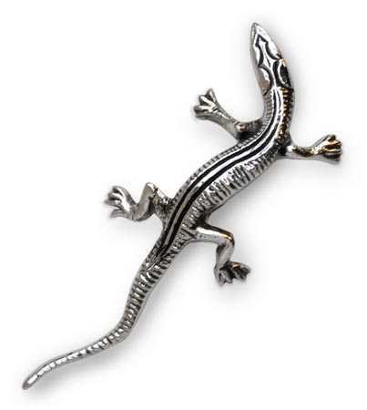 Lizard, grey, Pewter, cm 8