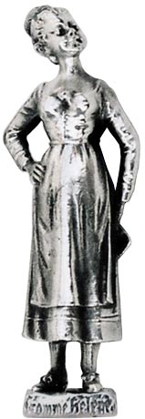 Metall Skulptur - Fromme Helene, Grau, Zinn, cm 10.5