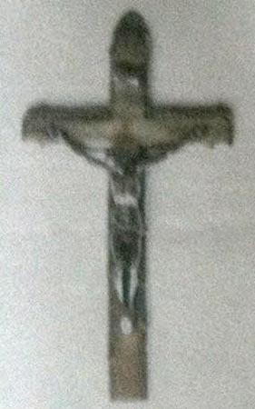 Crucifix, gris, étain, cm 8,7x16,5