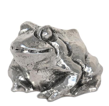 Figurine - grenouille, gris, étain, cm h 6,5 x 9,5 x 9,0