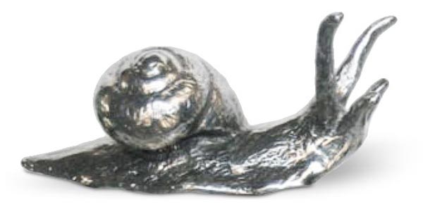 Estatuilla - caracol, gris, Estaño, cm xxx