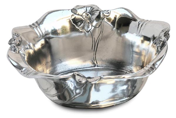 Sugar pot - primule, gri, Cositor / Britannia Metal, cm 9,5 x 11 x h 4