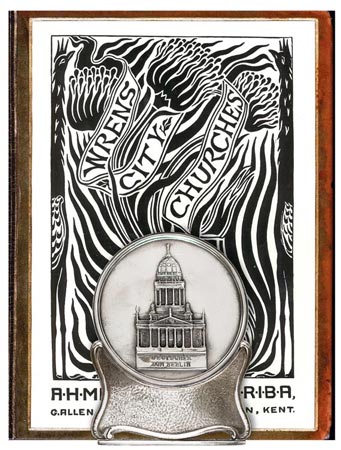 Bokstøtte - Berliner Dom, grå, Tinn / Britannia Metal, cm 10,5 x 13,5