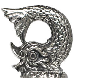 Statuetta - pesce di Friburgo, grigio, Metallo (Peltro), cm h 3