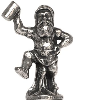 Gnome a:pichet, gris, étain / Britannia Metal, cm h 4