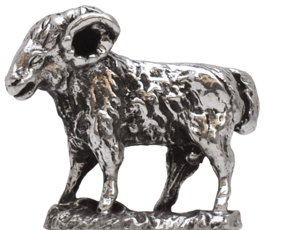 Aries statuette, grey, Pewter, cm h 2,6