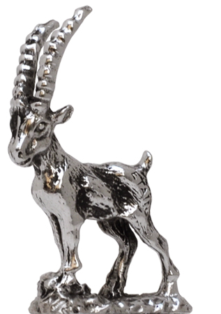 Capricorn statuette, grey, Pewter, cm h 3,5