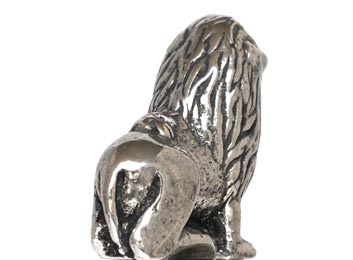 Lion figurine, grey, Pewter, cm h 3
