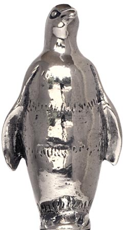 Statuette - penguin, grå, Tinn, cm h 5,3