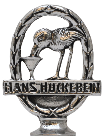 Ворон Hans Huckebein, серый, олова, cm h 5,2