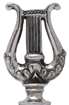 Lyre, grey, Pewter, cm h 4