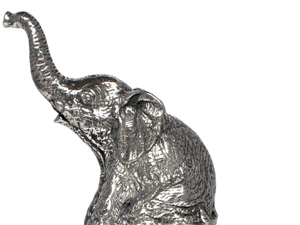 Figurine - elefant, grå, Tinn, cm h 5,5