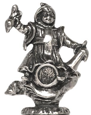 Kleine Figur - Münchner Kindl, Grau, Zinn, cm h 4,5