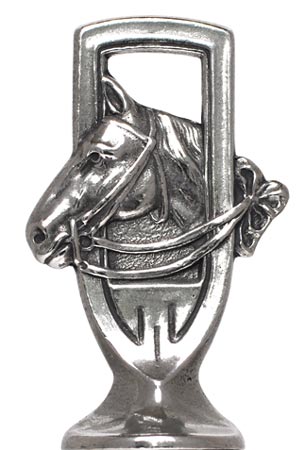 Cheval, gris, étain, cm h 5,5