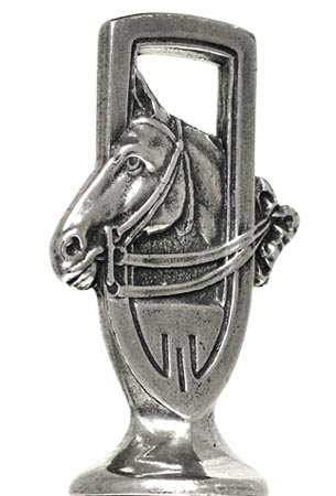 Horse figurine, grey, Pewter, cm h 5,5