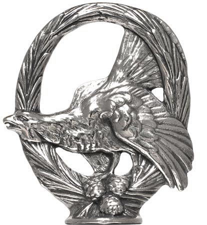 Statuetta - gallo cedrone, grigio, Metallo (Peltro), cm h 5,4