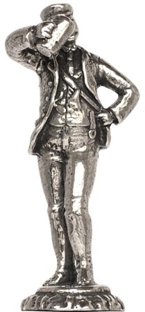 Student figurine, grey, Pewter / Britannia Metal, cm h 5,6