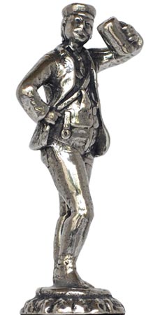 Student figurine, grey, Pewter / Britannia Metal, cm h 5,6
