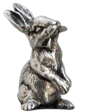 Lapin, gris, étain / Britannia Metal, cm h 4,9