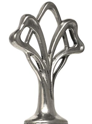 Art nouveau figurine - lily, grey, Pewter, cm h 6