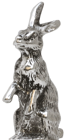 Leveret statuette, grey, Pewter, cm h 4,5