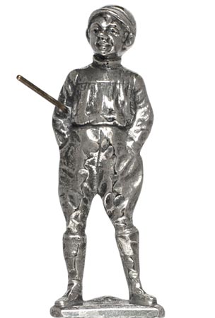 Statuetta - giocatore di golf, grigio, Metallo (Peltro) / Britannia Metal, cm 0