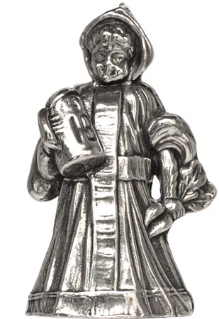 Kleine Figur - Münchner Kindl, Grau, Zinn / Britannia Metal, cm h 5,6