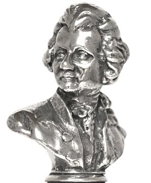 Mozart figurine, grey, Pewter, cm h 4,2
