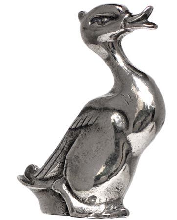 Duck statuette, grey, Pewter, cm h 5,2
