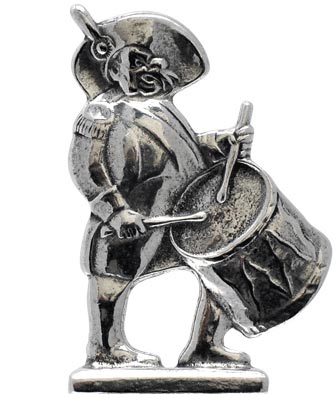 Drummer boy statuette, grey, Pewter / Britannia Metal, cm 0