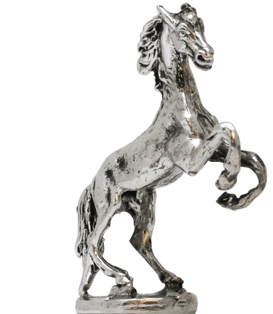 Cheval, gris, étain, cm h 5,8