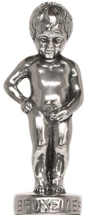 Manneken-Pis - Bruxelles, gris, étain, cm h 6,5