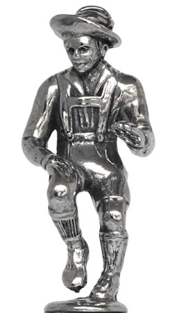 Tyrolean man statuette, grey, Pewter, cm h 6
