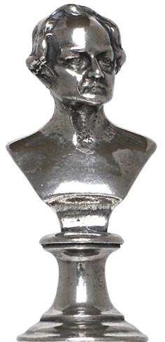 Statuetta - Goethe, grigio, Metallo (Peltro), cm h 5,7