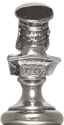 Wilhelm II, German Emperor statuette, grey, Pewter / Britannia Metal, cm h 5
