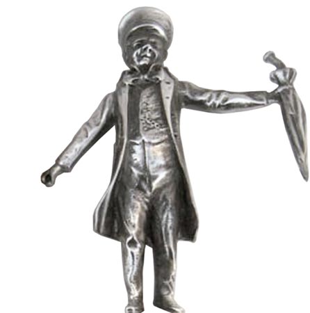 Kleine Figur - Onkel Fritz, Grau, Zinn / Britannia Metal, cm 9
