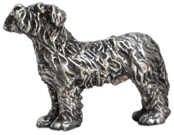 Statuette - Tamhund, grå, Tinn, cm 6 x 4,5