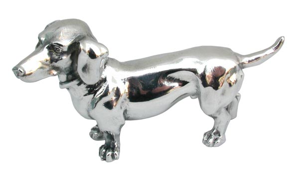 Dachhund, gris, Estaño / Britannia Metal, cm 12x7