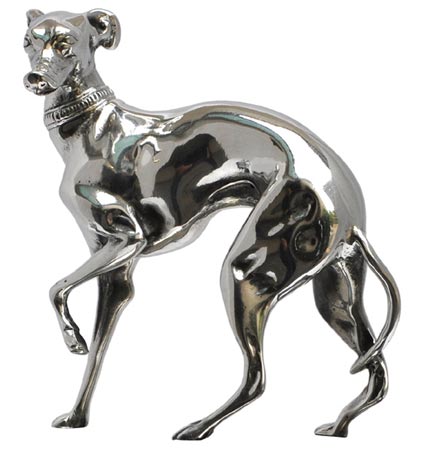 Statue - greyhound, grey, Pewter, cm 14x7x h 12