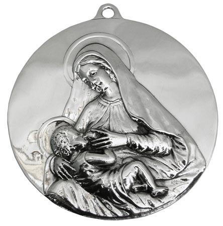 Madonna, grey, Pewter, cm Ø 13