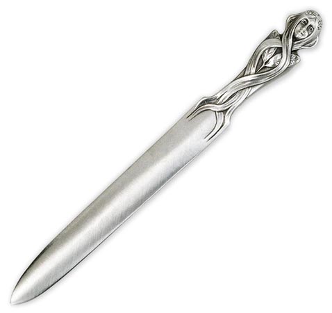 Letter opener - nymph, grey, Pewter / Britannia Metal, cm 24