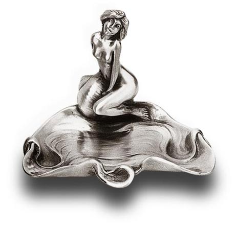 Σταντ κοσμηματων - lady and waves, Γκρι, κασσίτερος / Britannia Metal, cm 11,8x h 8