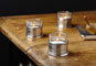 Tea light candle holder (Pewter and lead-free Crystal glass) 