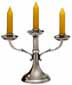 candelabro 3 brazos   cm h 21