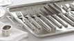 Rectangular handles tray grey, cm 30x24