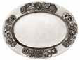 oval tray w/flower dec. RIVIERA  cm 44x33