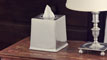 Squared tissue box grey, cm 13,5x13,5x14