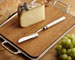 Cheese tray with handles grey and red, cm 30 x 24